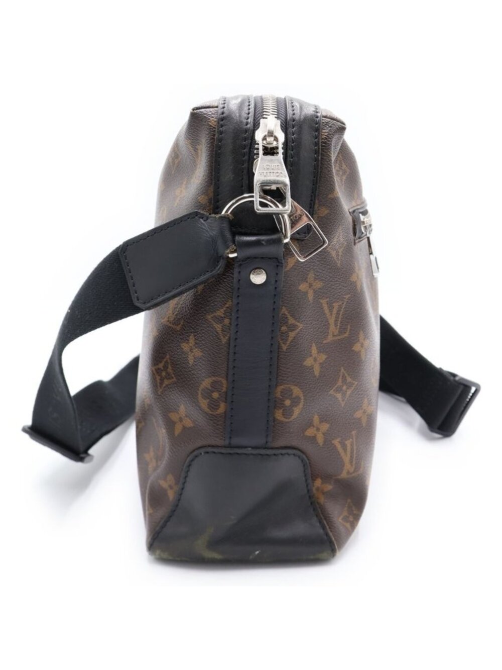 Louis Vuitton Macassar Torres Shoulder Bag Brown Black Leather Silver - Picture 3 of 8